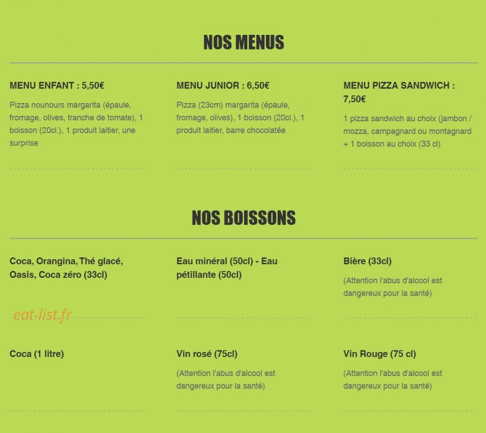 Pizzas Bellec & co — carte page 3
