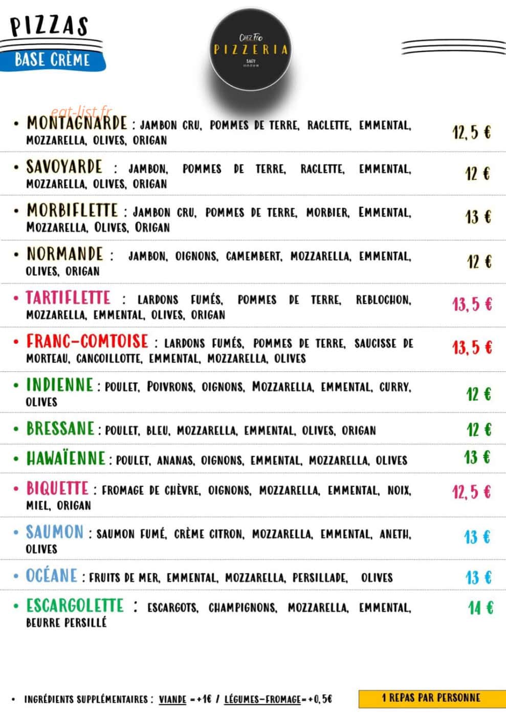 Chez Flo — carte page 2