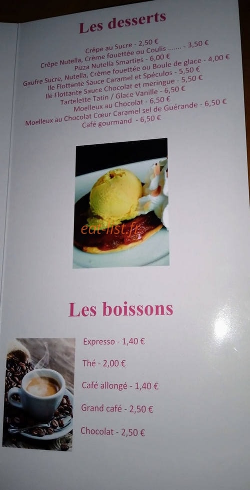 La p'tite Bourgogne — carte page 4