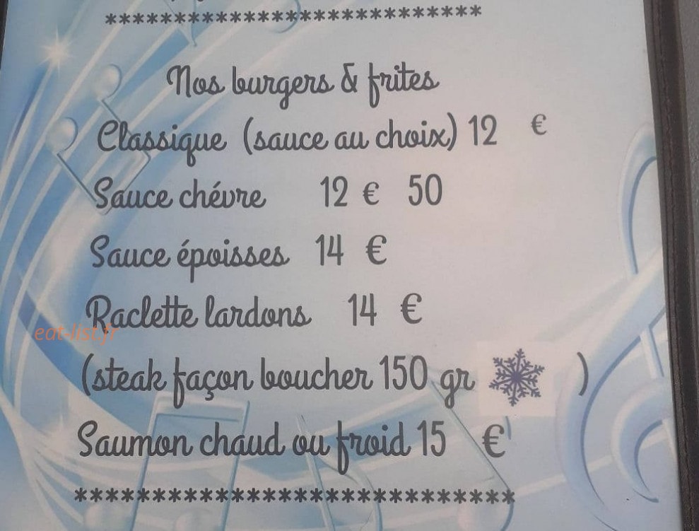 La p'tite Bourgogne — carte page 1