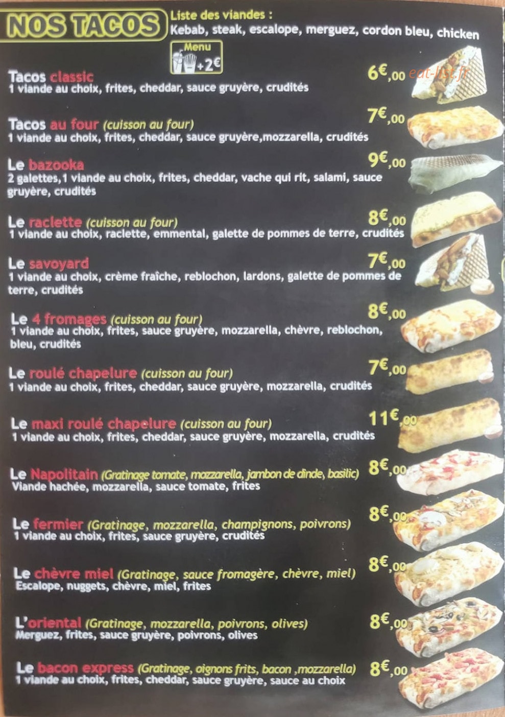 Gergy Kebab — carte page 2