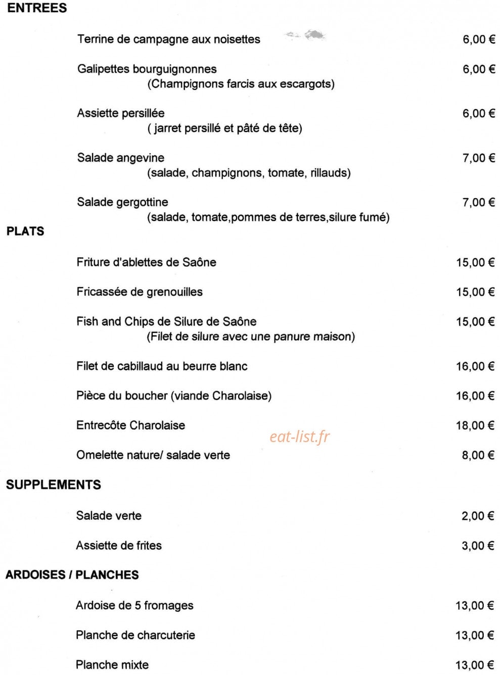 Guinguette  L'eau à la bouche — carte page 1