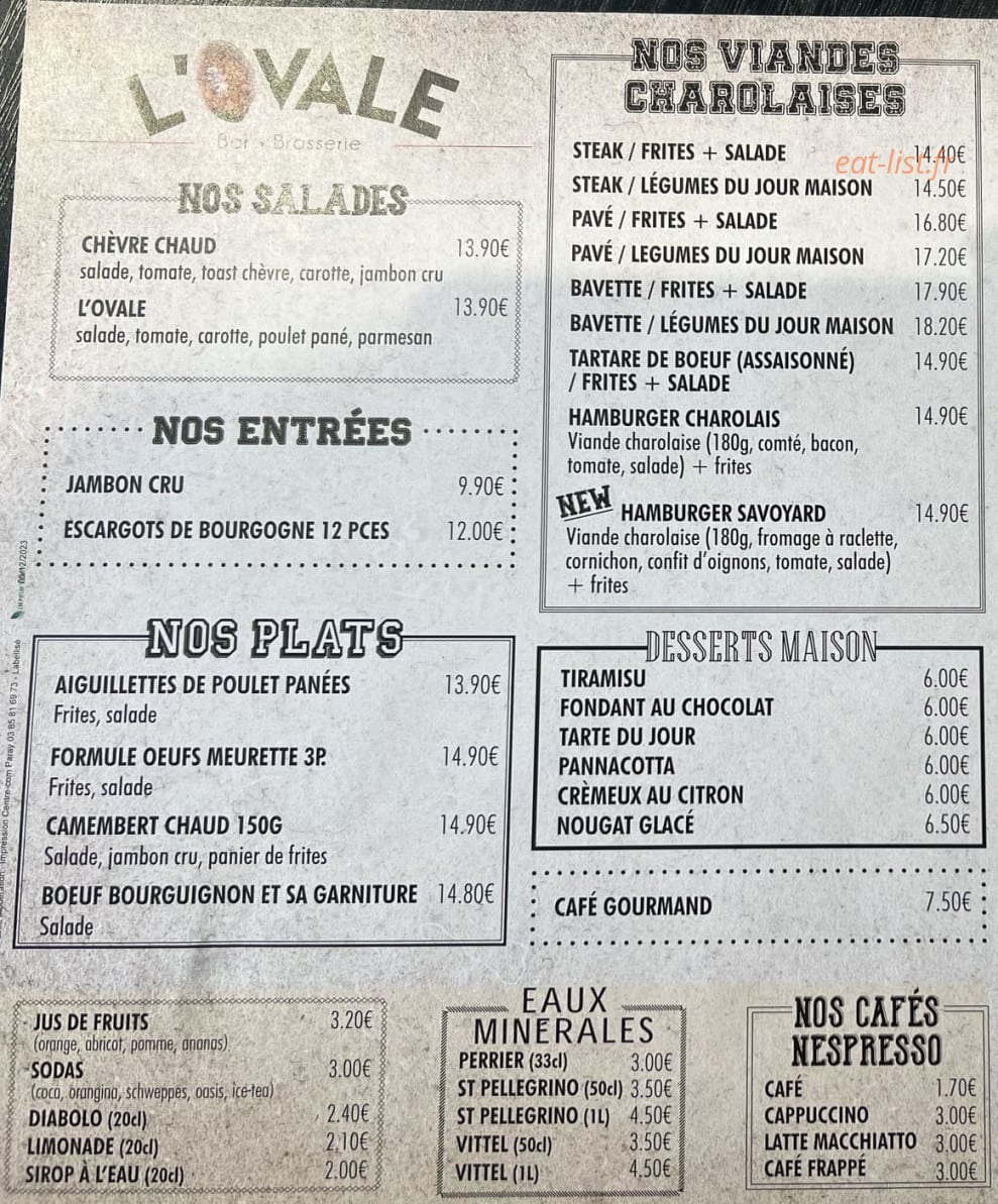 L'ovale — carte page 1