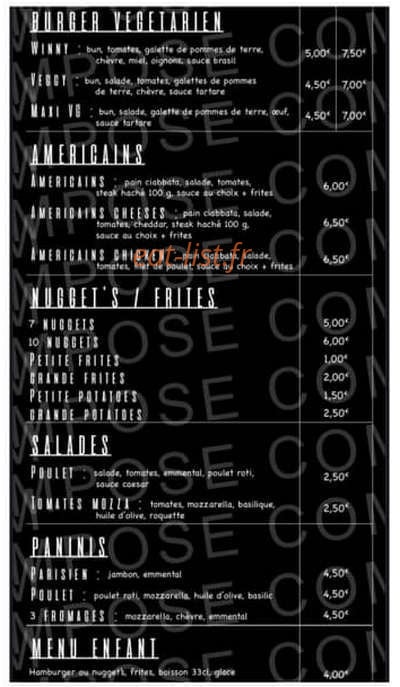 Quebec Burger — carte page 2