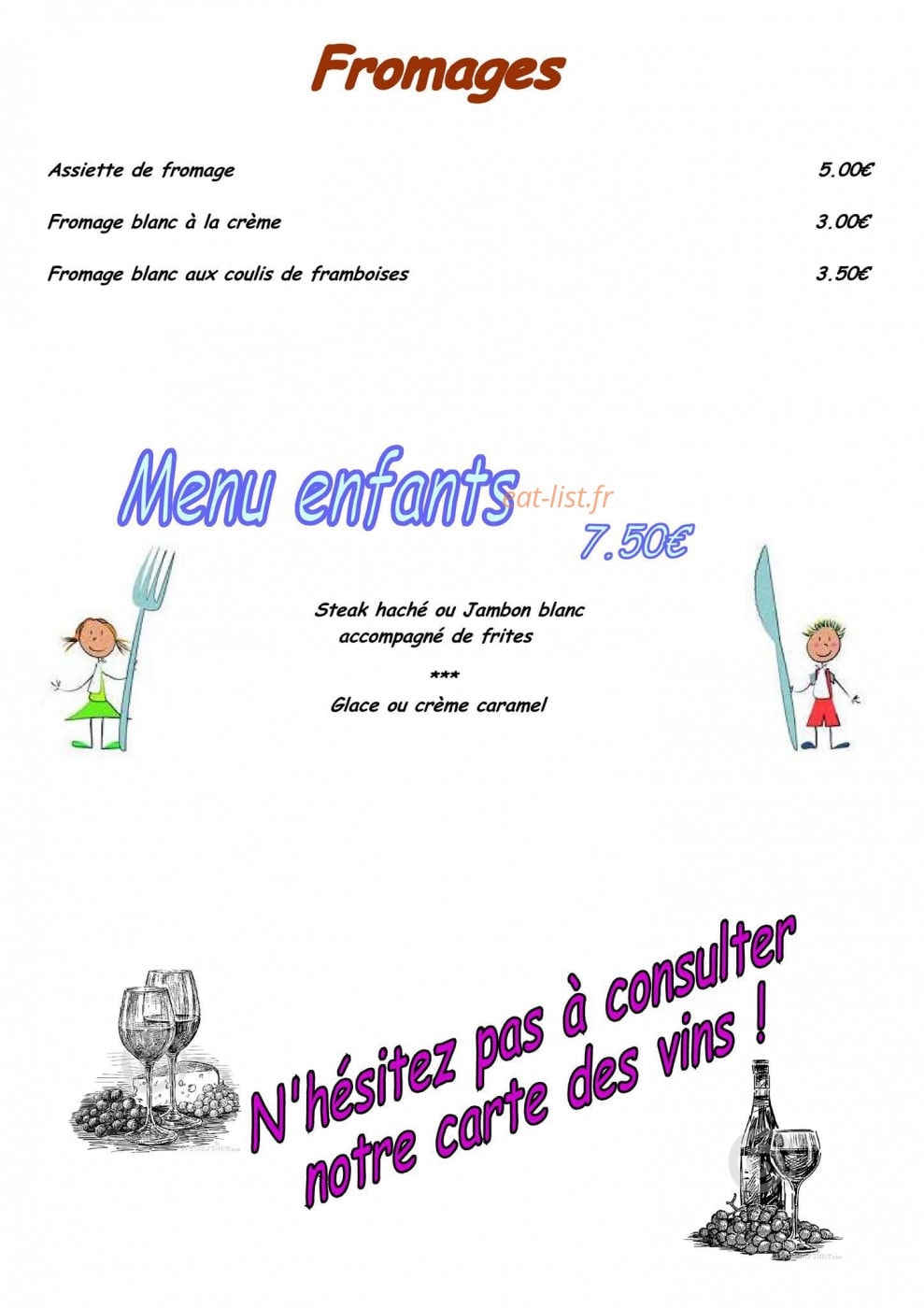 La Chaumière — carte page 4