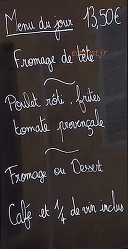 Les p'tits plats de Thomas — carte page 1