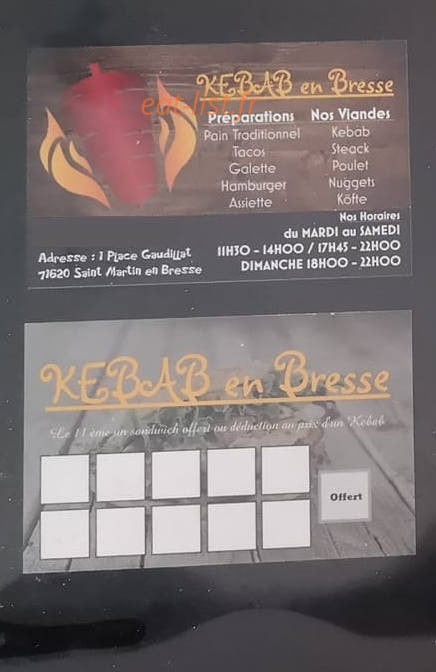 Kebab en Bresse — carte page 3