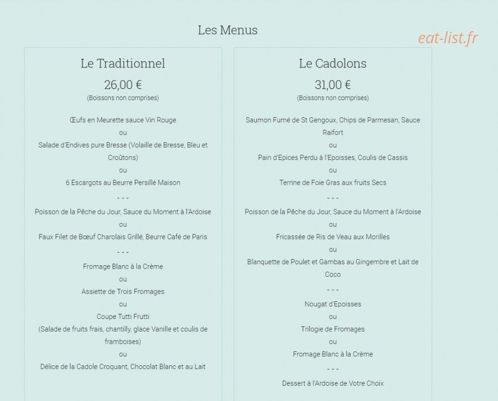 La Cadole — carte page 1