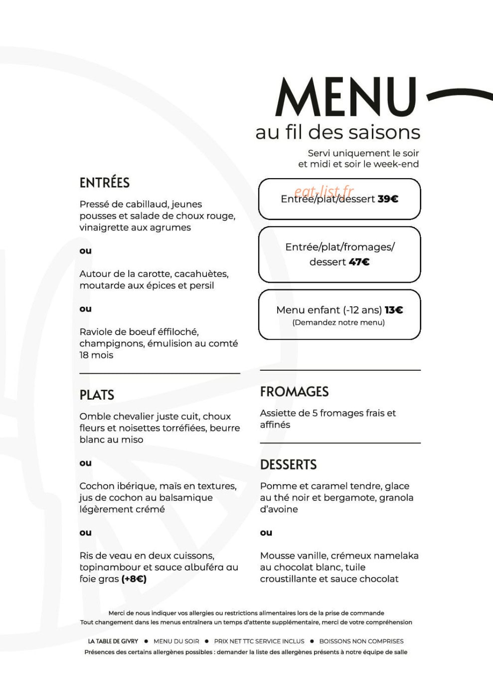 La Table De Givry — carte page 4