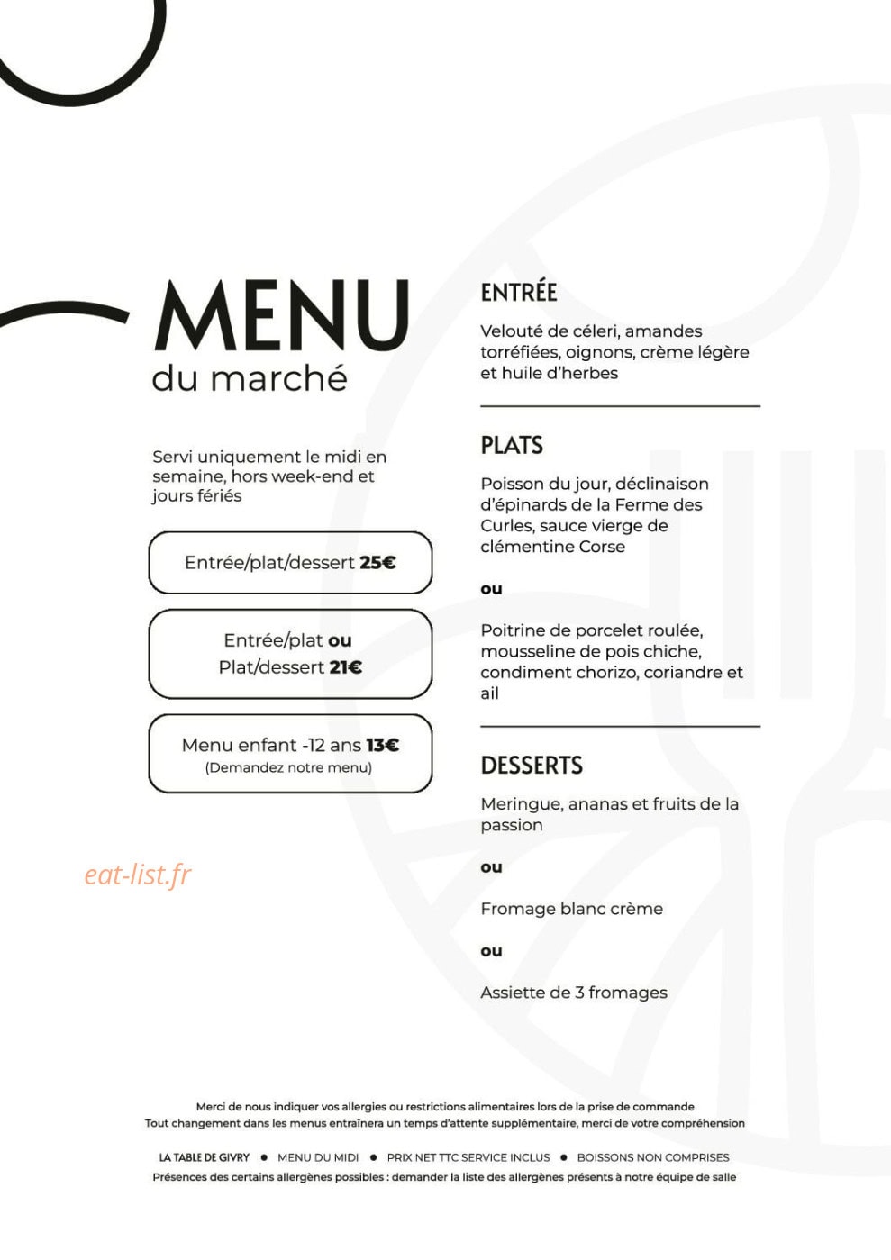La Table De Givry — carte page 3