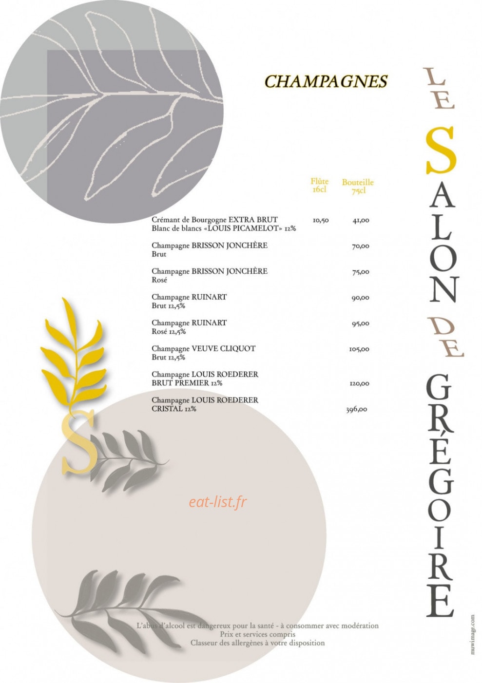Le Salon de Grégoire — carte page 5