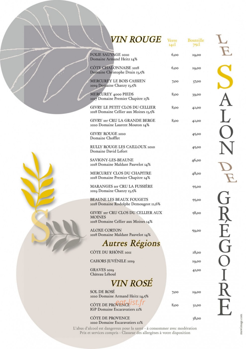 Le Salon de Grégoire — carte page 7