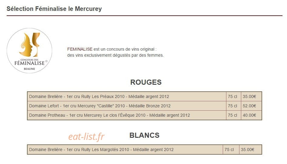 Le Mercurey — carte page 8