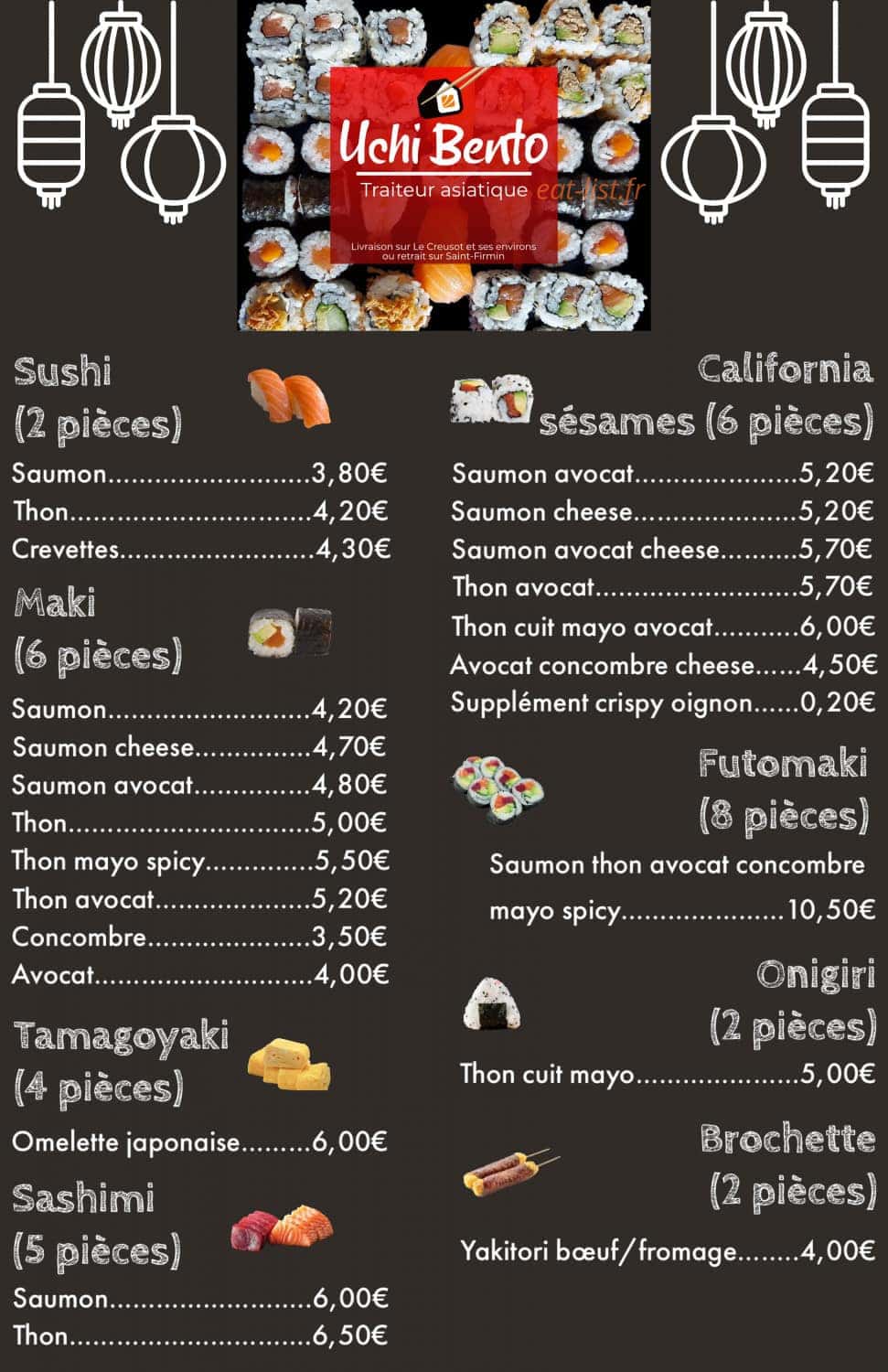Uchi Bento — carte page 1