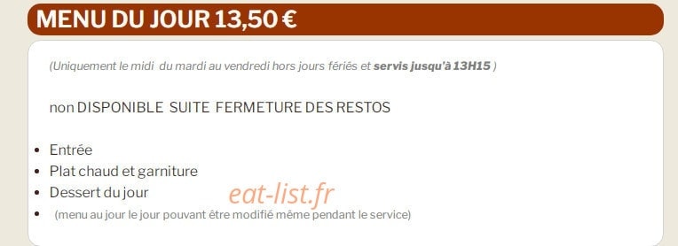 Le Relais des Perrons — carte page 3