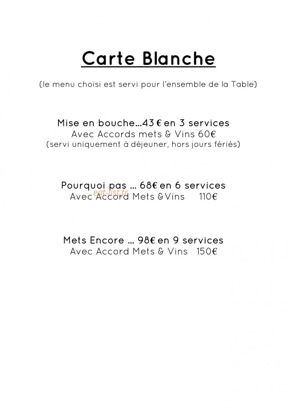 Aux Terrasses — carte page 4