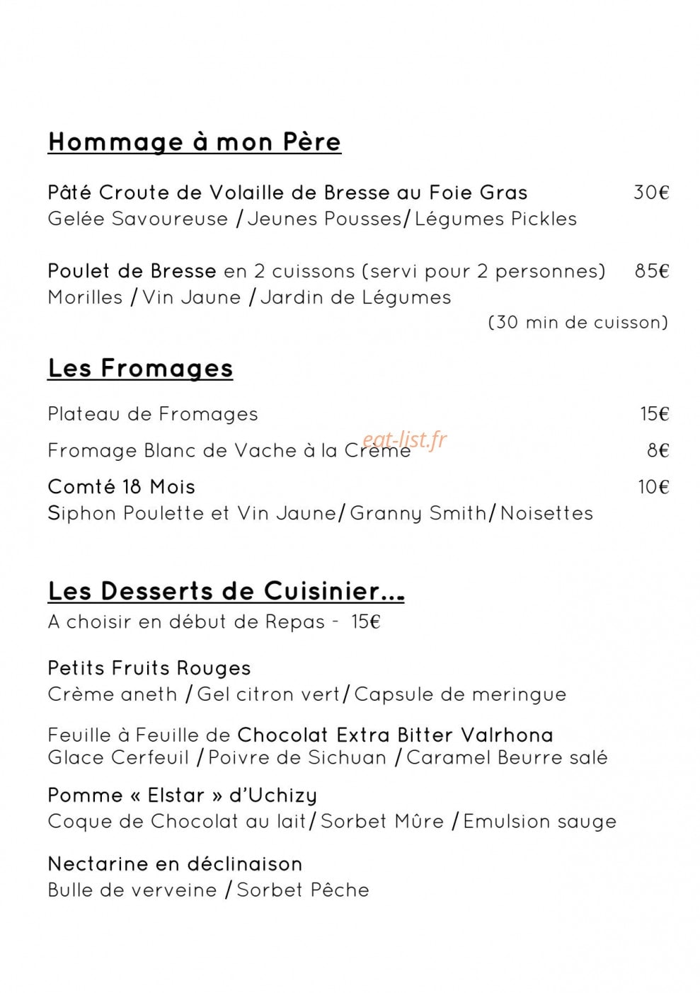Aux Terrasses — carte page 3