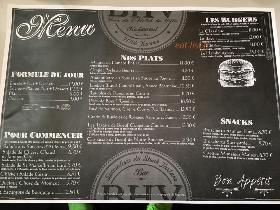 Bar de l'hôtel de ville — carte page 1