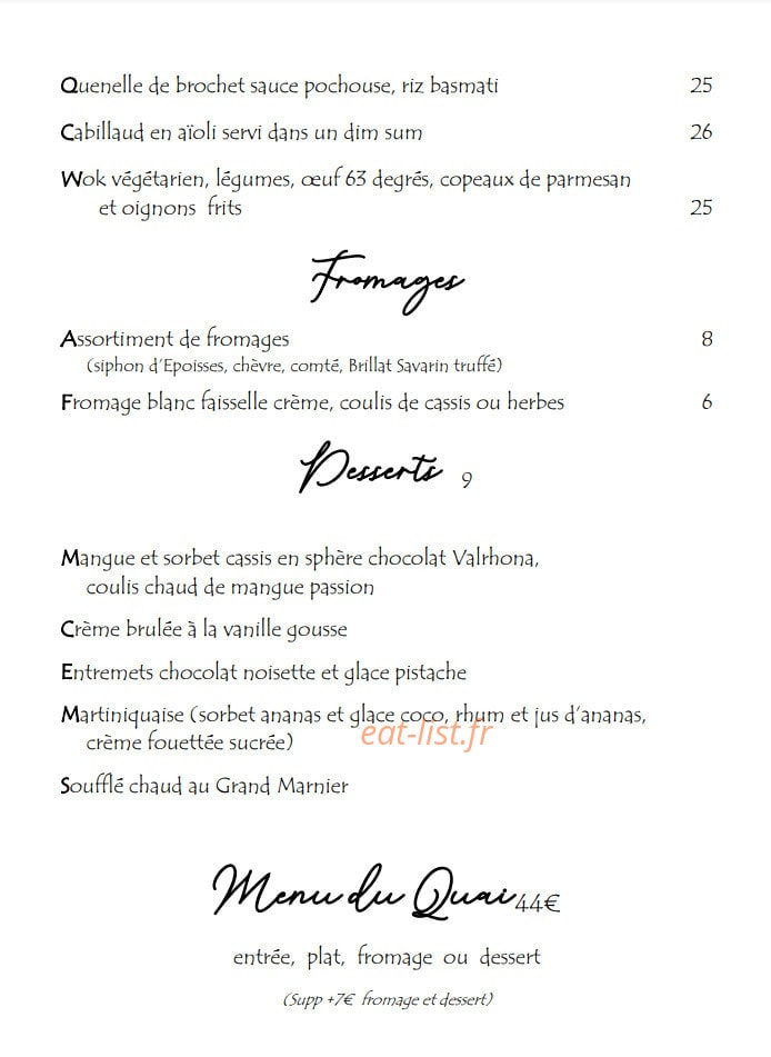 Brasserie Le Quai — carte page 4