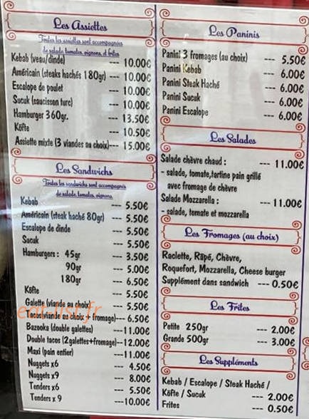 Deniz Kebab — carte page 2