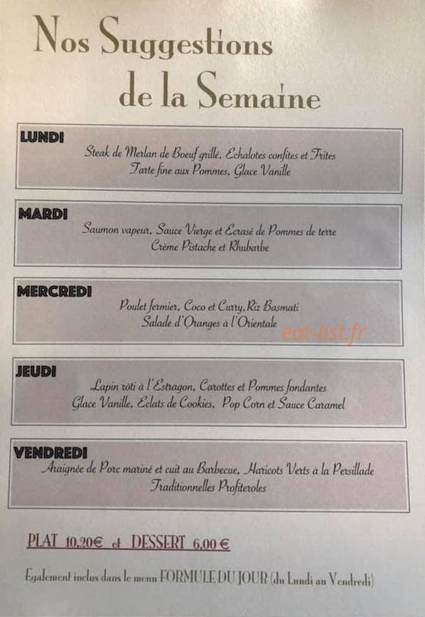 La Flambée — carte page 1