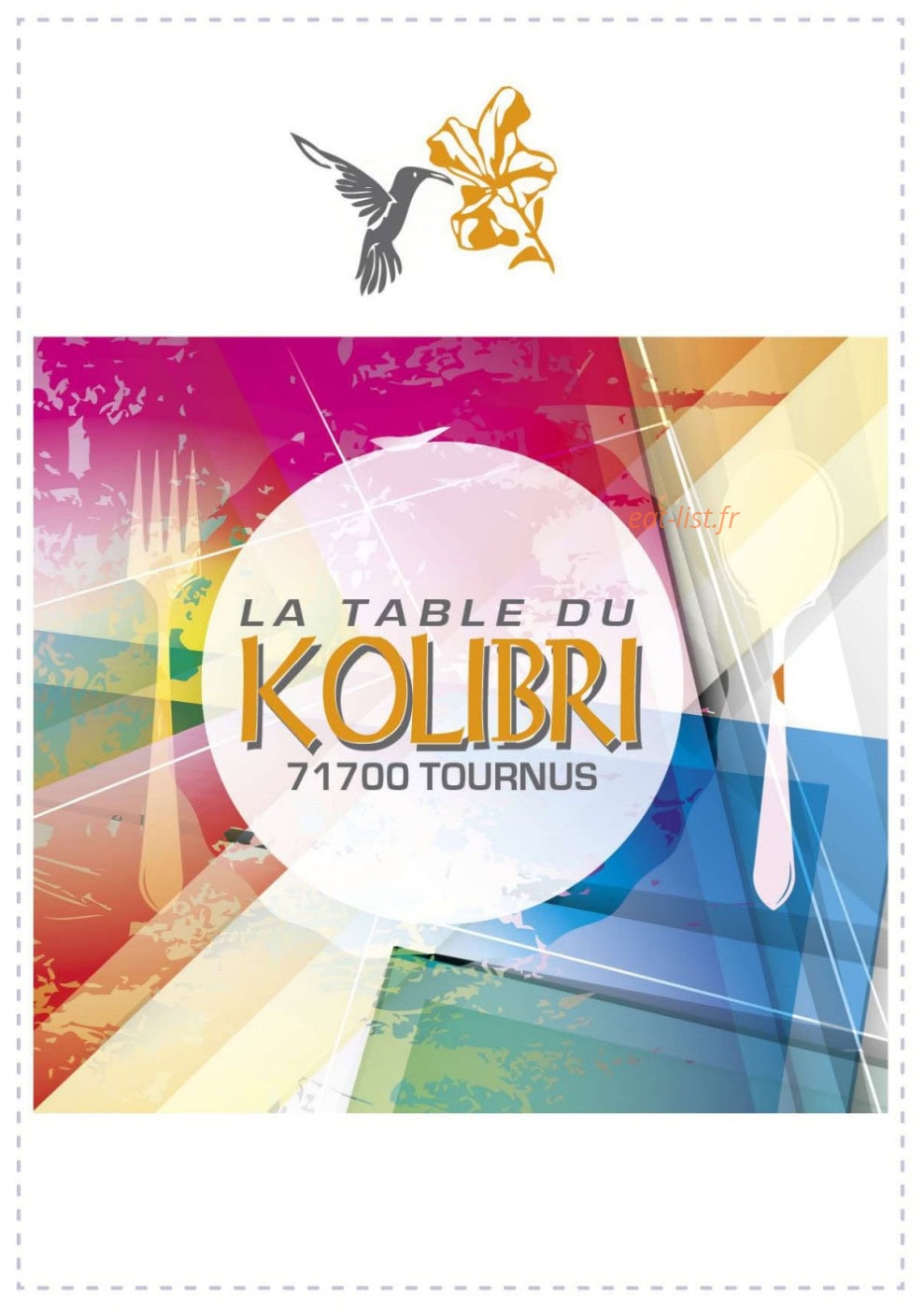 La Table du Kolibri — carte page 1