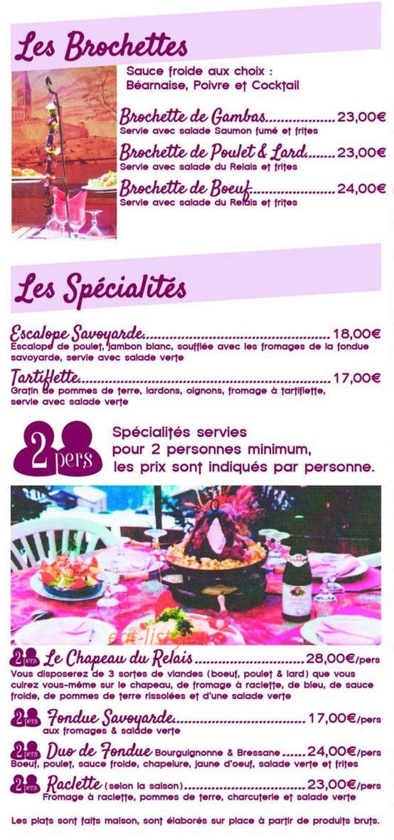 Le Relais de l'Abbaye — carte page 2