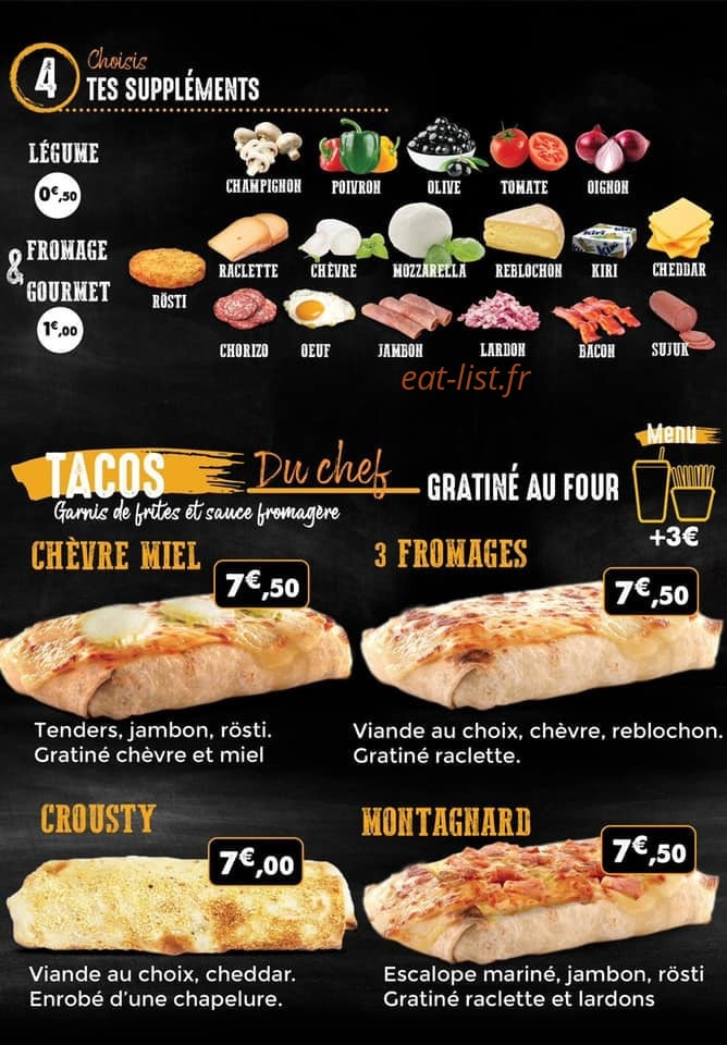 Next Tacos — carte page 3