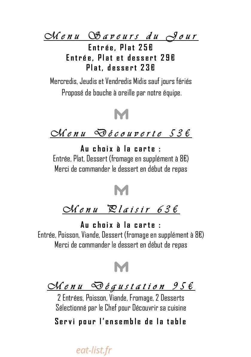 Restaurant Le Meulien — carte page 2