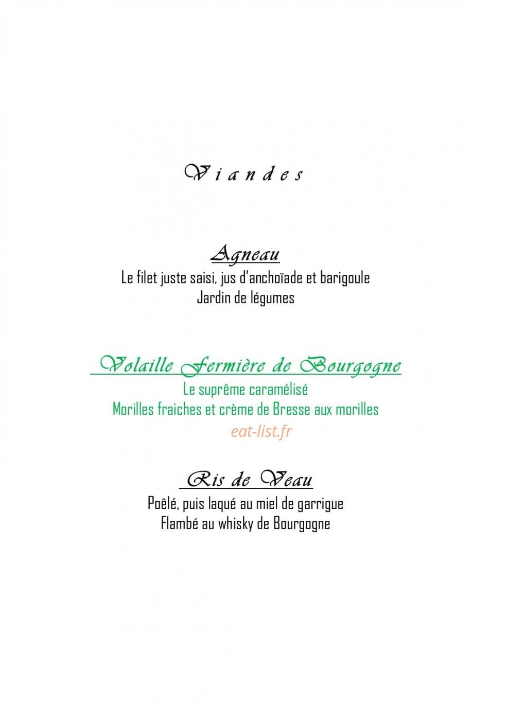 Restaurant Le Meulien — carte page 5