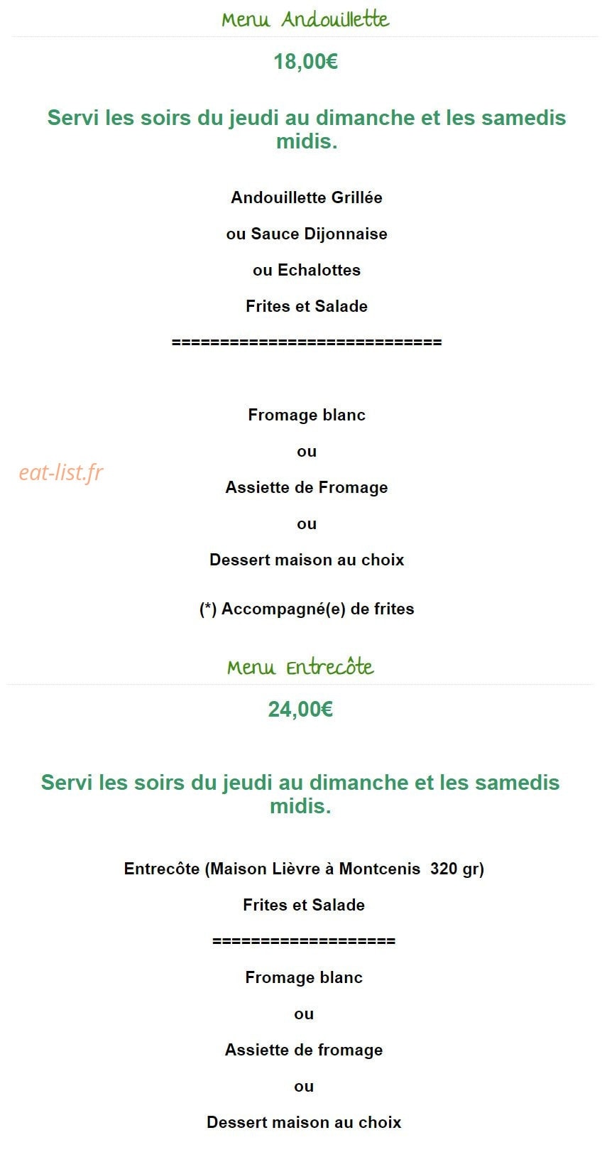 Le Petit Campagnard — carte page 4