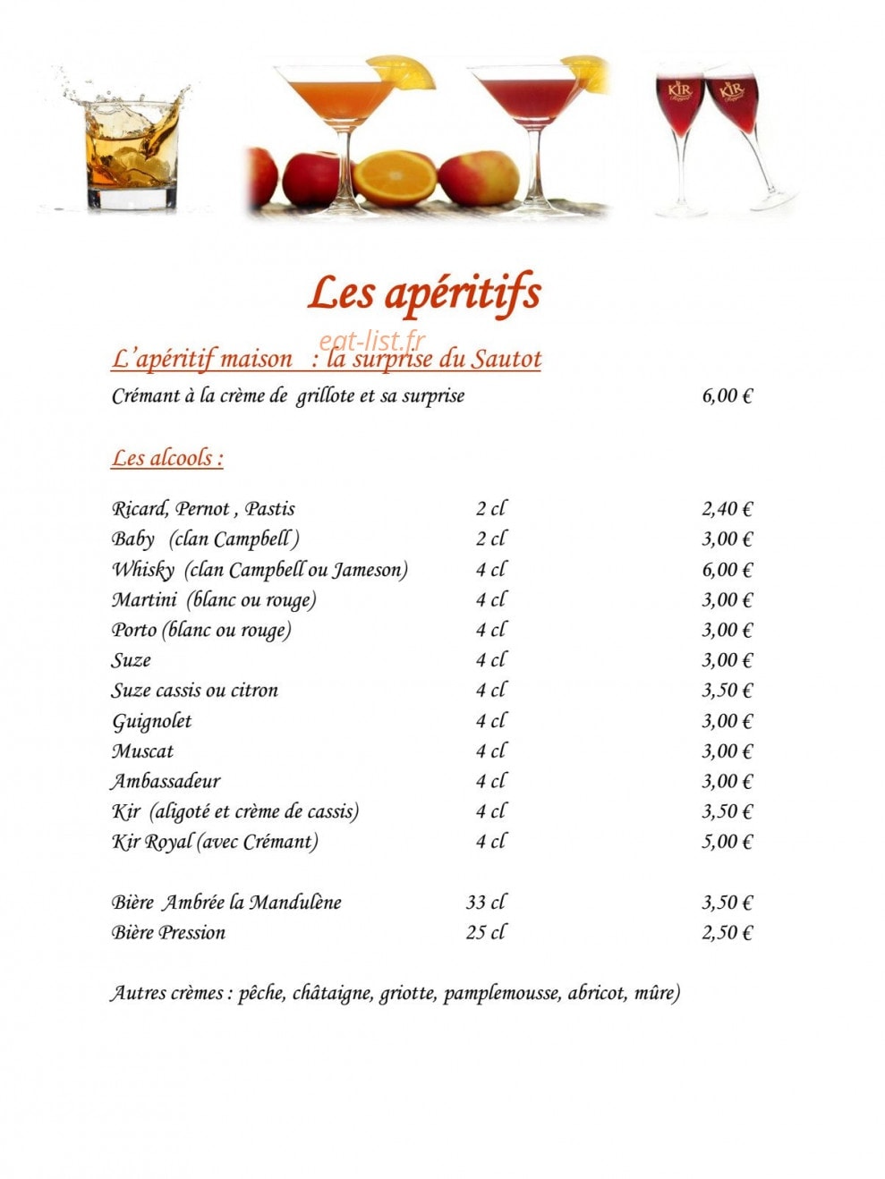 Le Relais Des Chasseurs — carte page 12