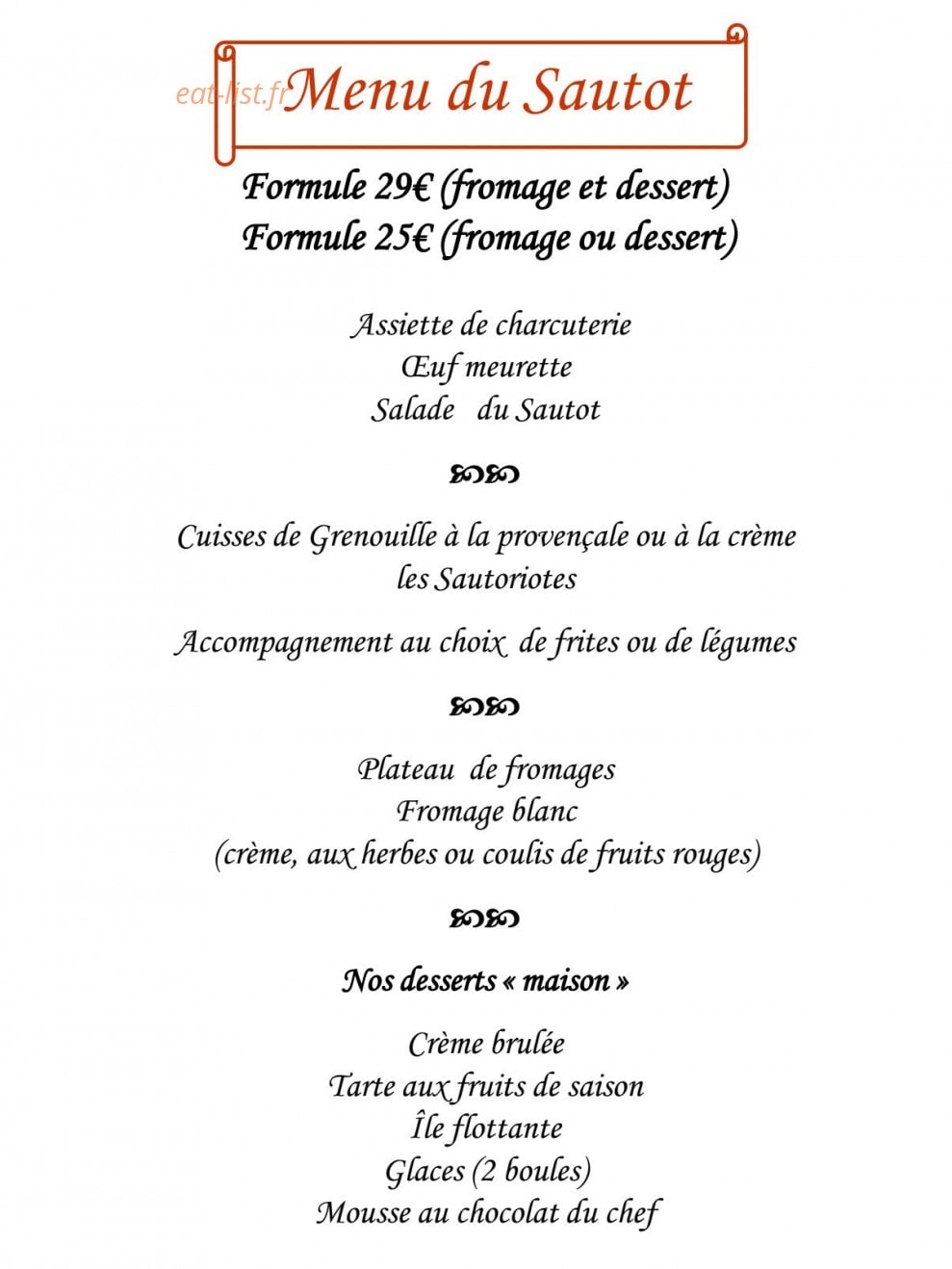 Le Relais Des Chasseurs — carte page 6