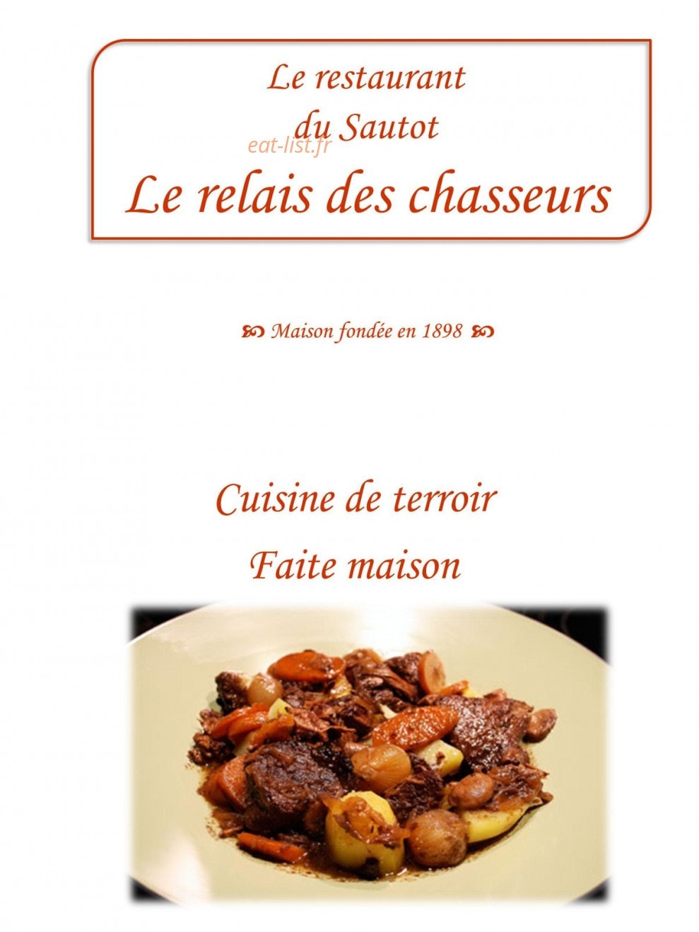 Le Relais Des Chasseurs — carte page 1