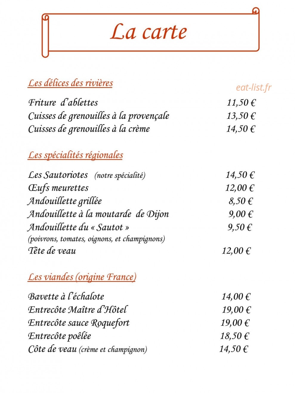 Le Relais Des Chasseurs — carte page 3