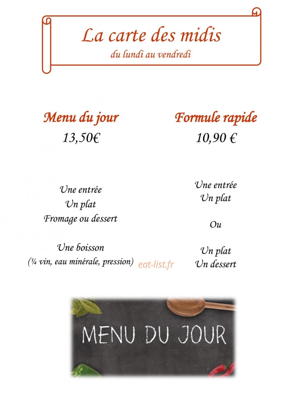 Le Relais Des Chasseurs — carte page 9
