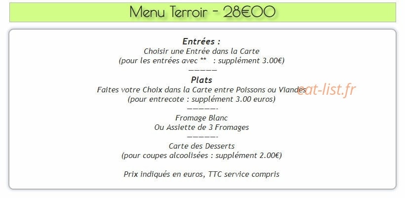 La Table D’issy — carte page 2