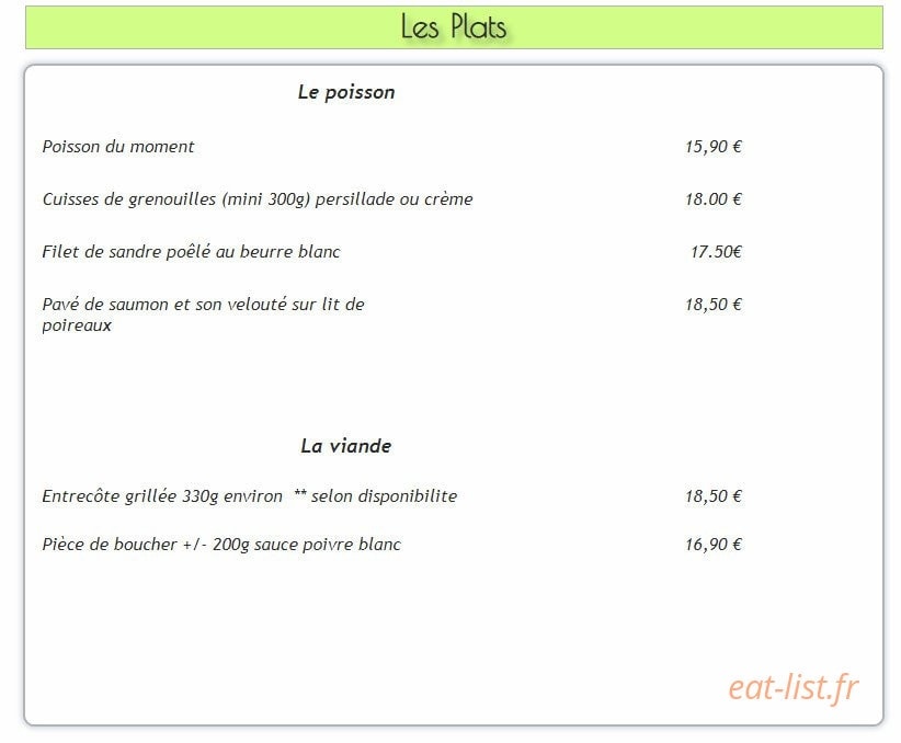 La Table D’issy — carte page 5