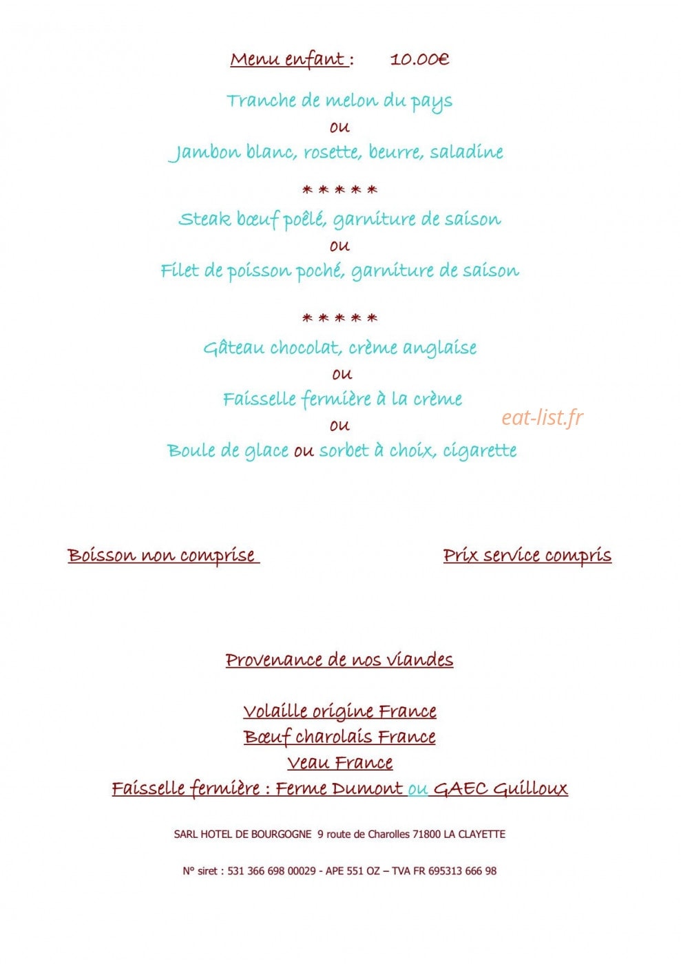 Hôtel de Bourgogne — carte page 4