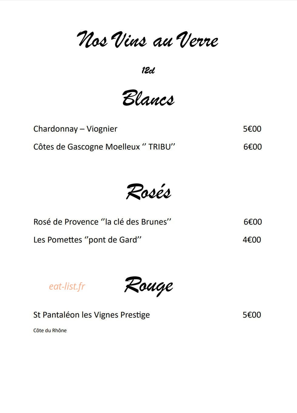 Auberge les Faillettes — carte page 10
