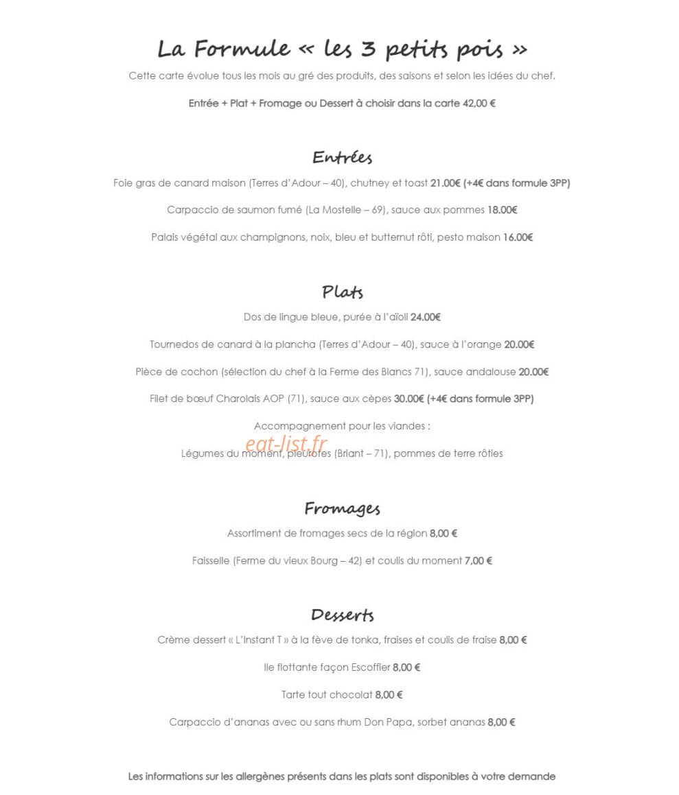 Les 3 petits pois — carte page 1