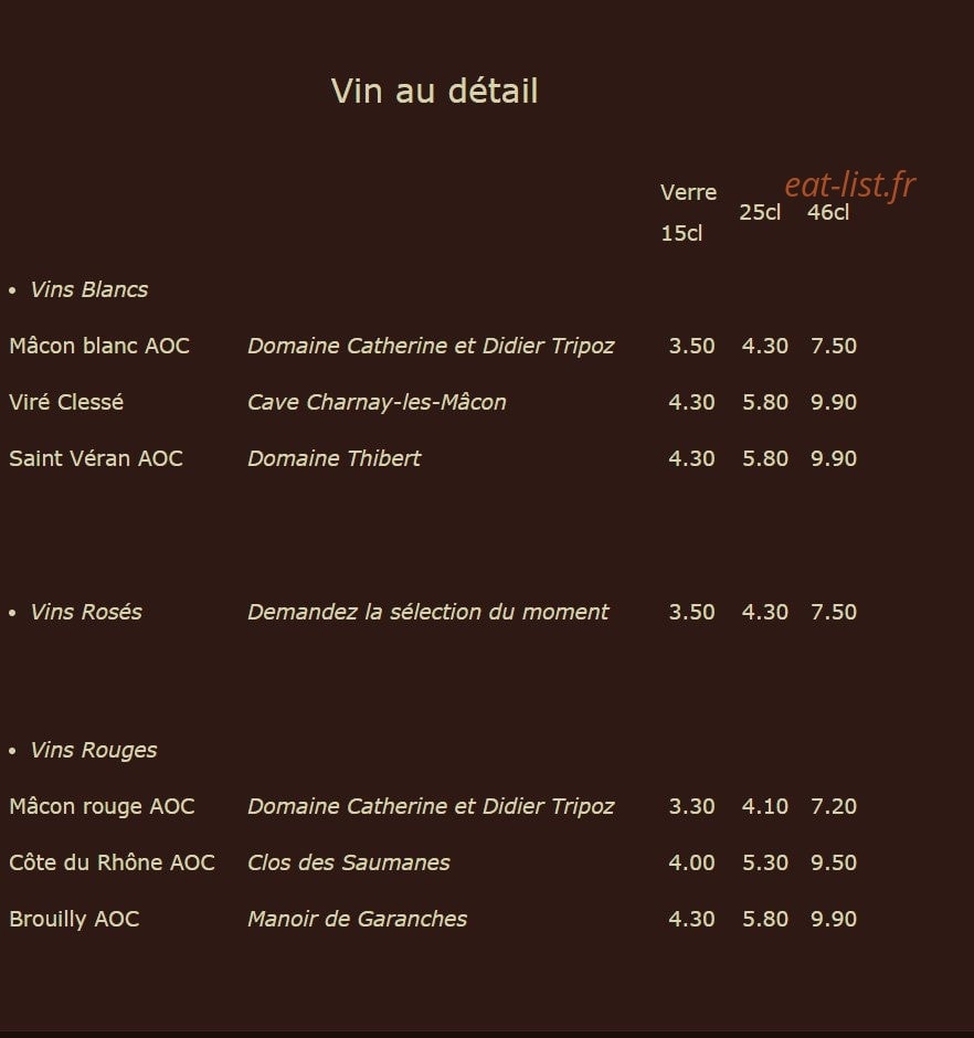 Café de la Gare — carte page 4