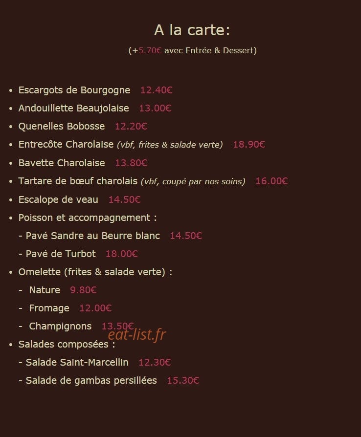 Café de la Gare — carte page 2