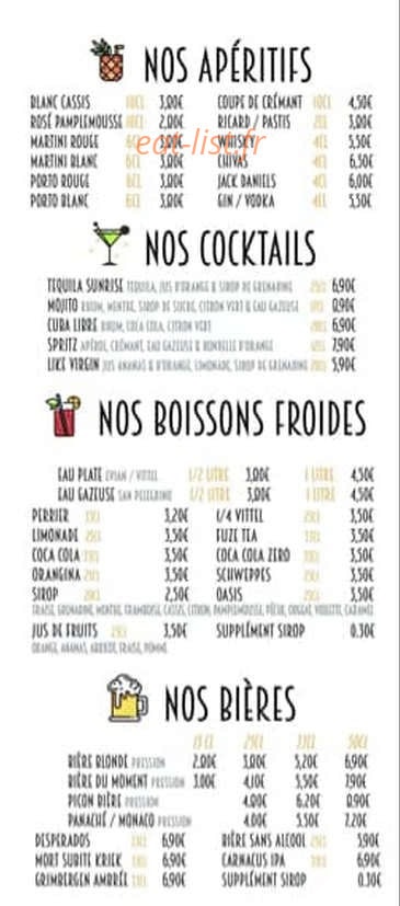 Chez Huguette — carte page 6