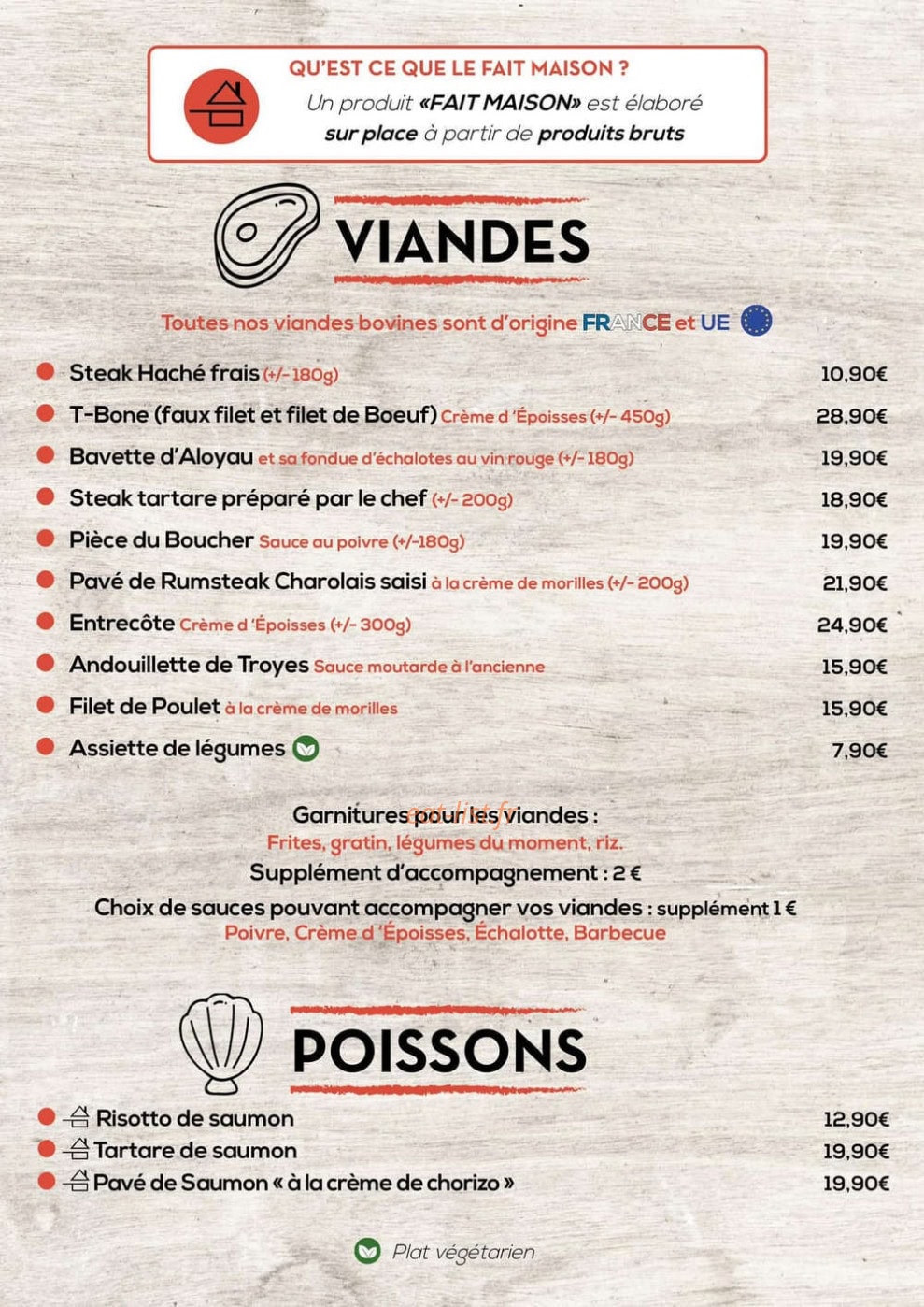 Chez Huguette — carte page 2