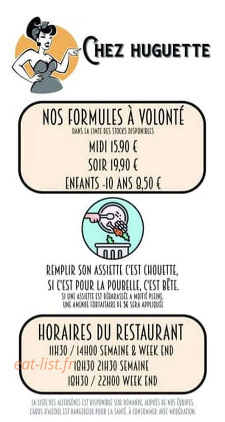 Chez Huguette — carte page 8