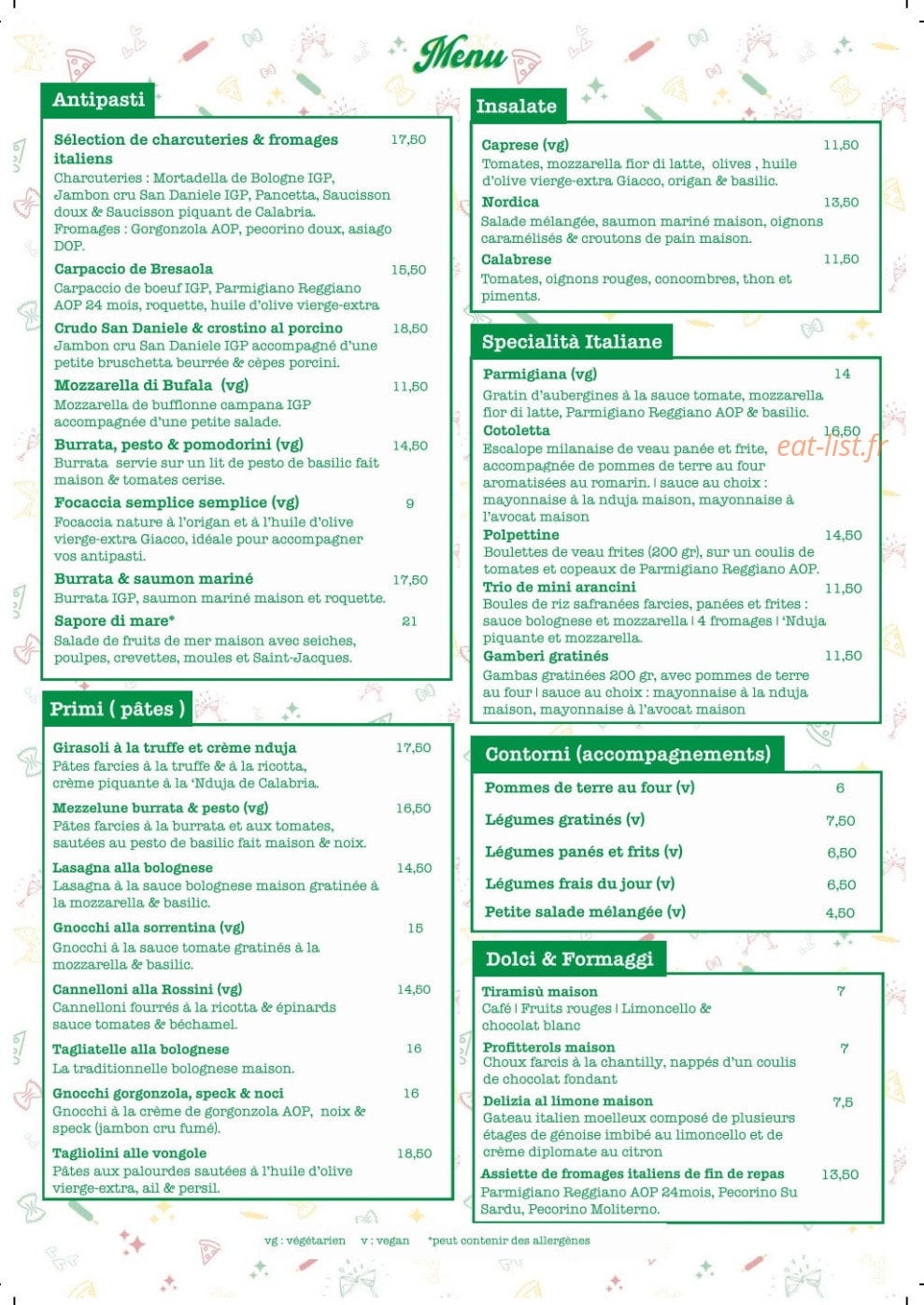 Gioia by La Qualité Italienne — carte page 1