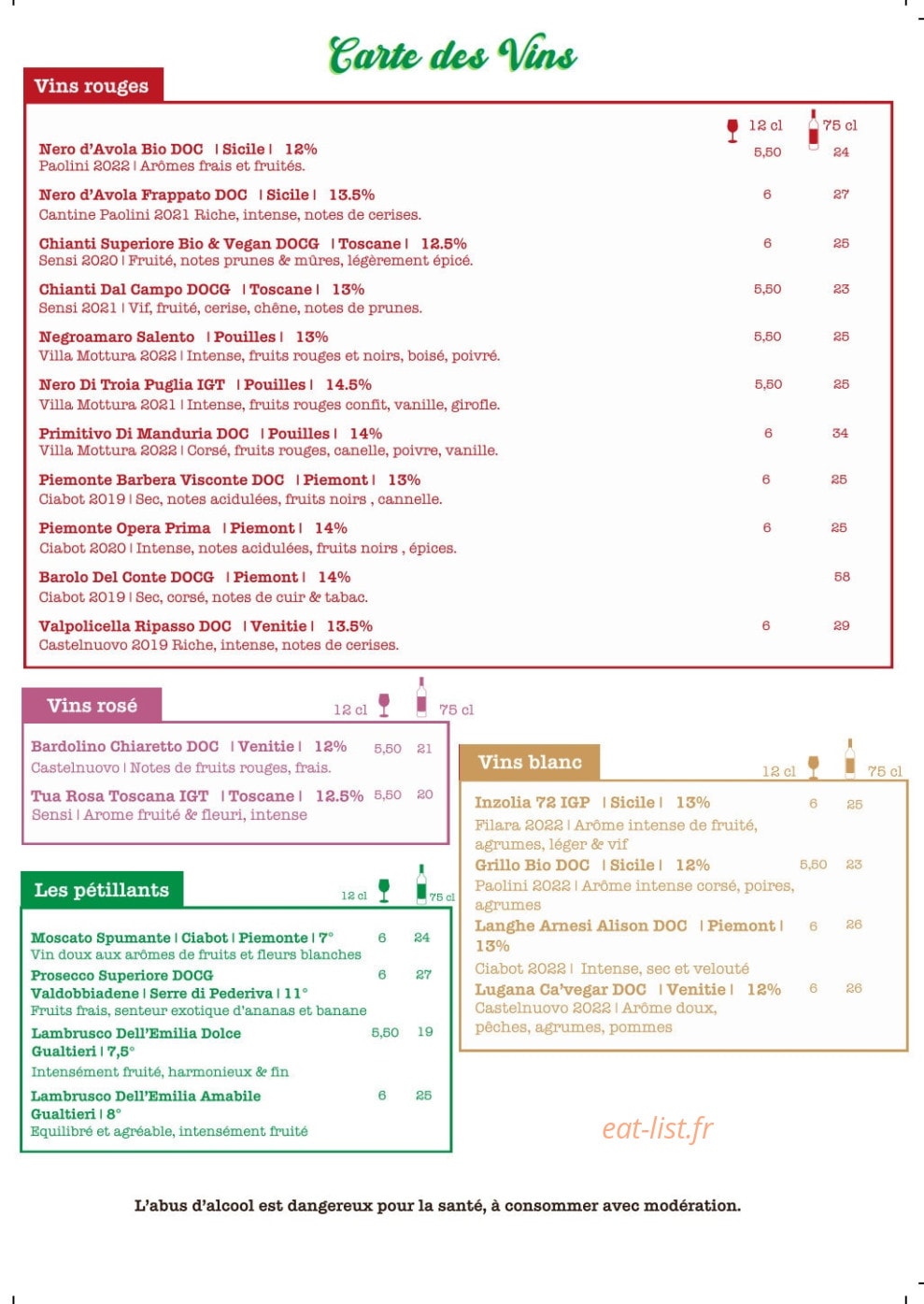 Gioia by La Qualité Italienne — carte page 4