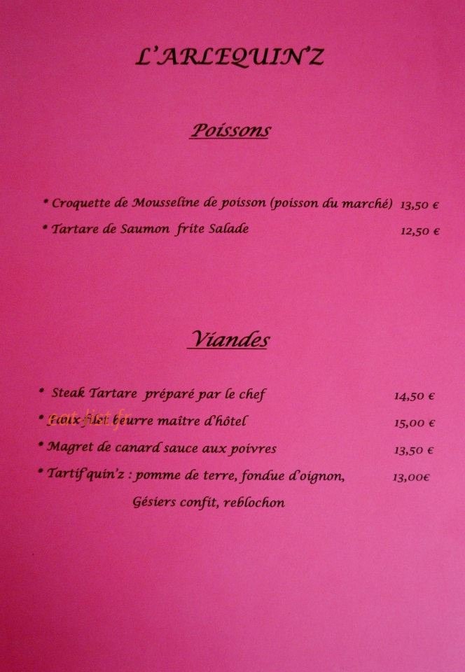 L'arlequin'z — carte page 6