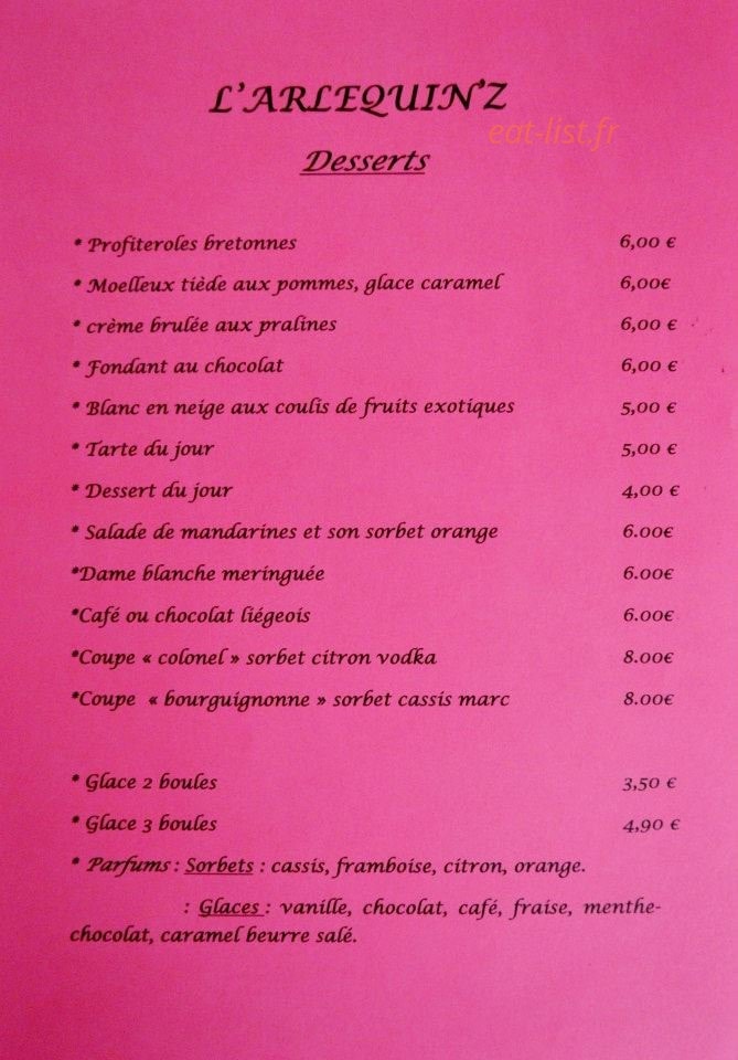 L'arlequin'z — carte page 7